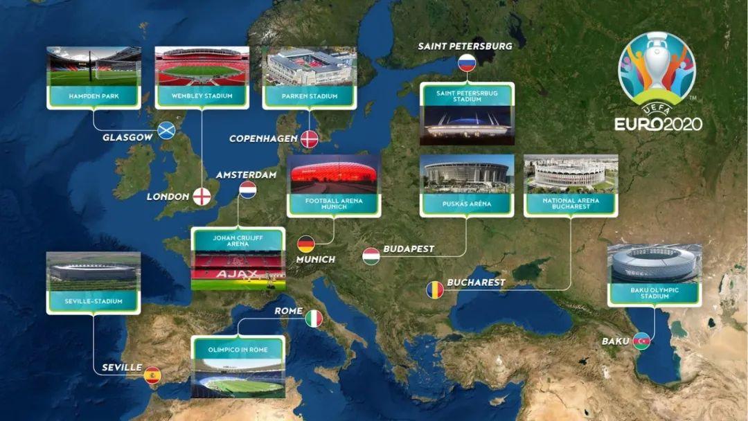 欧洲杯有几个主场（欧洲杯有几个球场）
