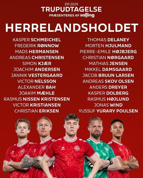 本届欧洲杯丹麦球星（欧洲杯丹麦球员名单）